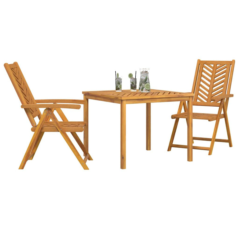 Set de masă pentru grădină 3 buc. Maro Lemn Solid de Acacia