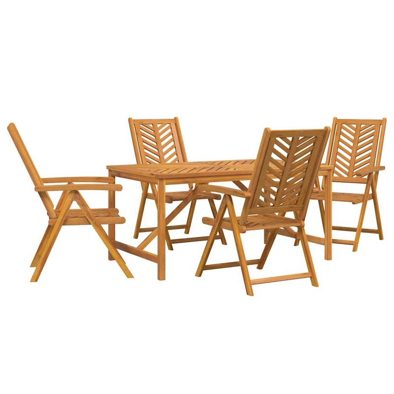 Set de masă pentru grădină 5 buc. Maro Lemn Solid de Acacia