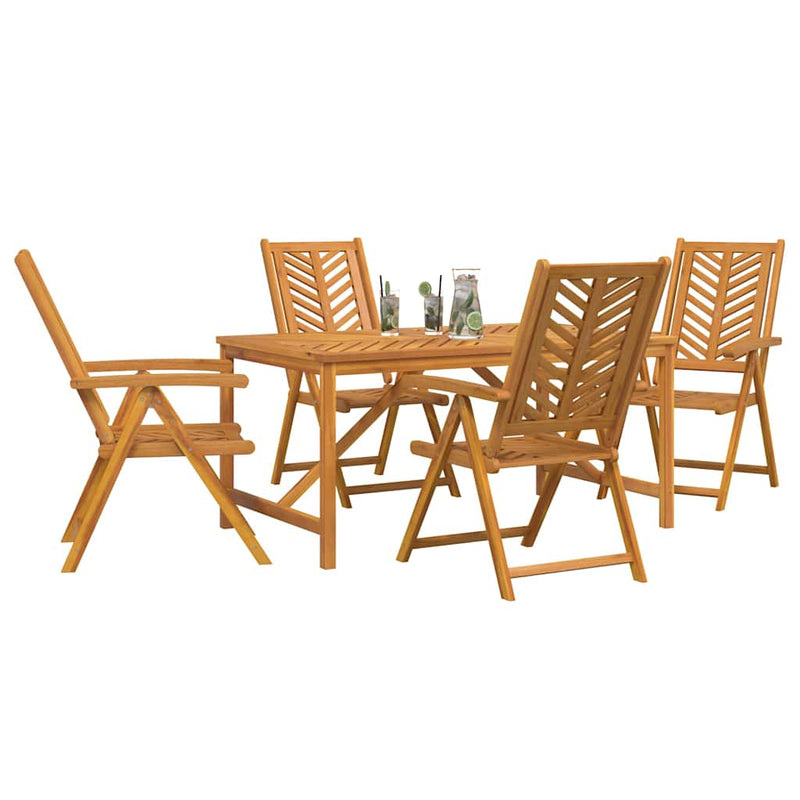 Set de masă pentru grădină 5 buc. Maro Lemn Solid de Acacia