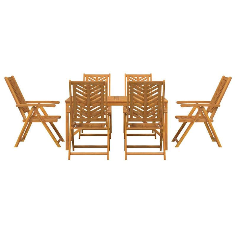 Set de masă pentru grădină 7 buc. Maro Lemn Solid de Acacia