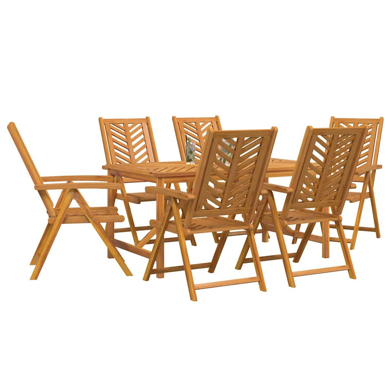 Set de masă pentru grădină 7 buc. Maro Lemn Solid de Acacia