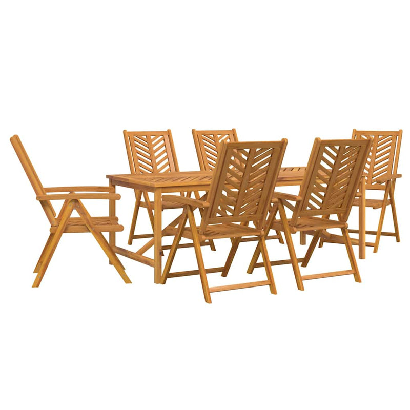 Set de masă pentru grădină 7 buc. Maro Lemn Solid de Acacia