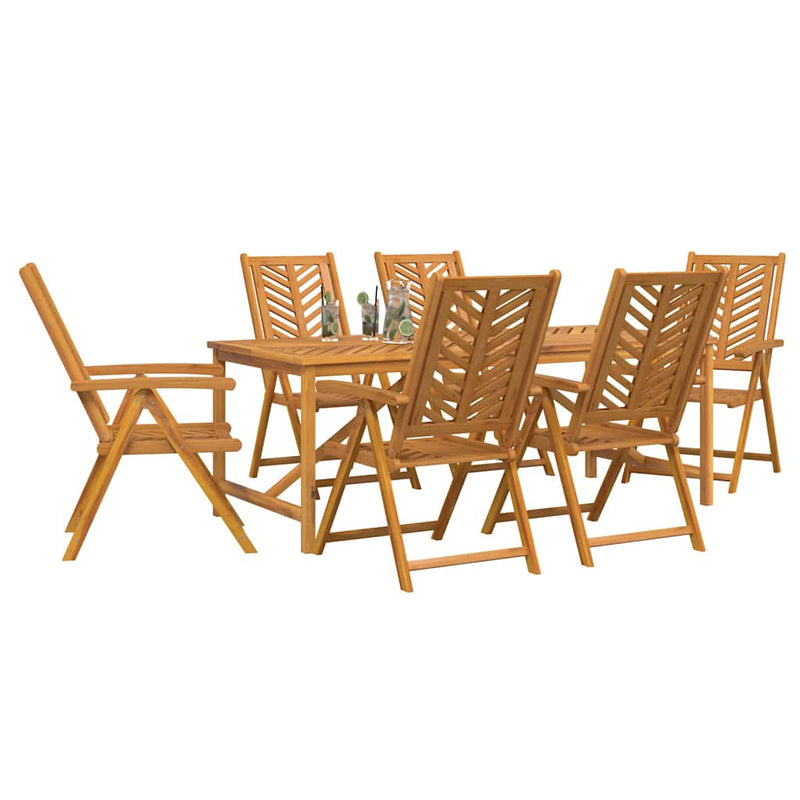 Set de masă pentru grădină 7 buc. Maro Lemn Solid de Acacia