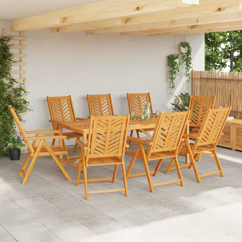 Set de masă pentru grădină 9 buc. Maro Lemn Solid de Acacia