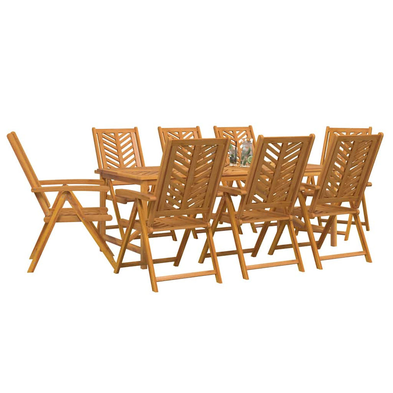 Set de masă pentru grădină 9 buc. Maro Lemn Solid de Acacia