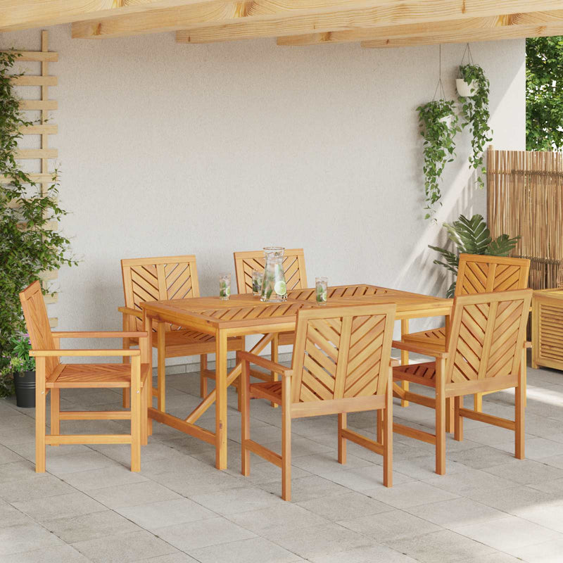 Scaun de sufragerie 6 buc. natural Lemn Solid de Acacia