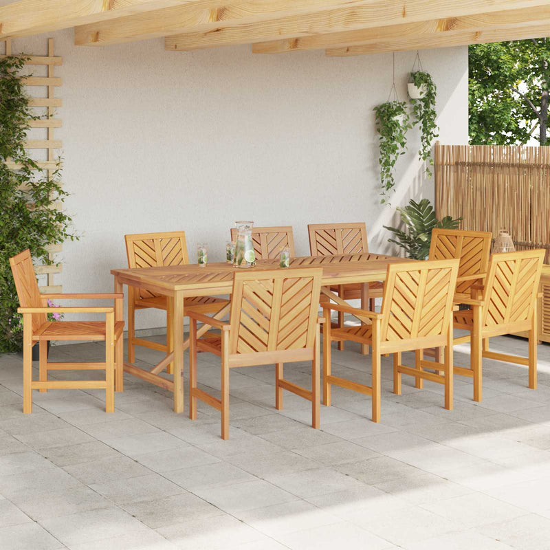Scaun de sufragerie 8 buc. natural Lemn Solid de Acacia