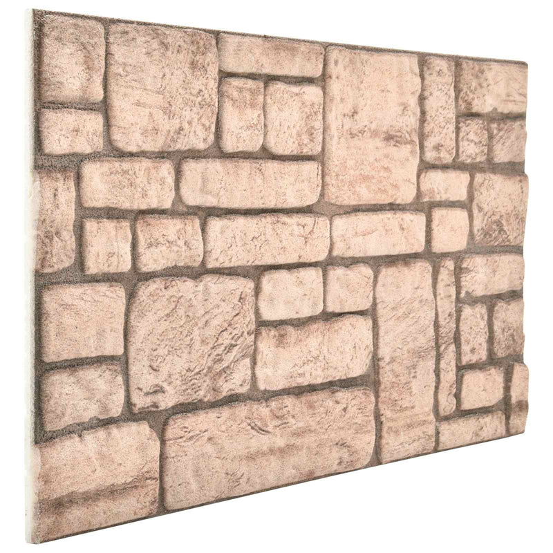 Panouri de perete 10 buc. 100 x 50 cm Bej Spumă EPS