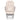 Scaun glisant cu taburet, roz deschis, material textil