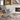 Scaun glisant cu taburet, gri deschis, material textil