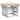 Scaun glisant cu taburet, alb crem, material textil