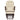 Scaun glisant cu taburet, alb crem, material textil