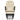 Scaun glisant cu taburet, alb crem, material textil