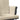 Scaun glisant cu taburet, alb crem, material textil