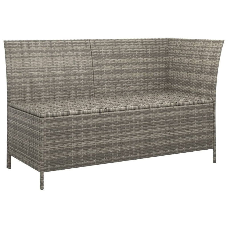 Set mobilier de grădină cu perne, 3 piese, gri, poliratan