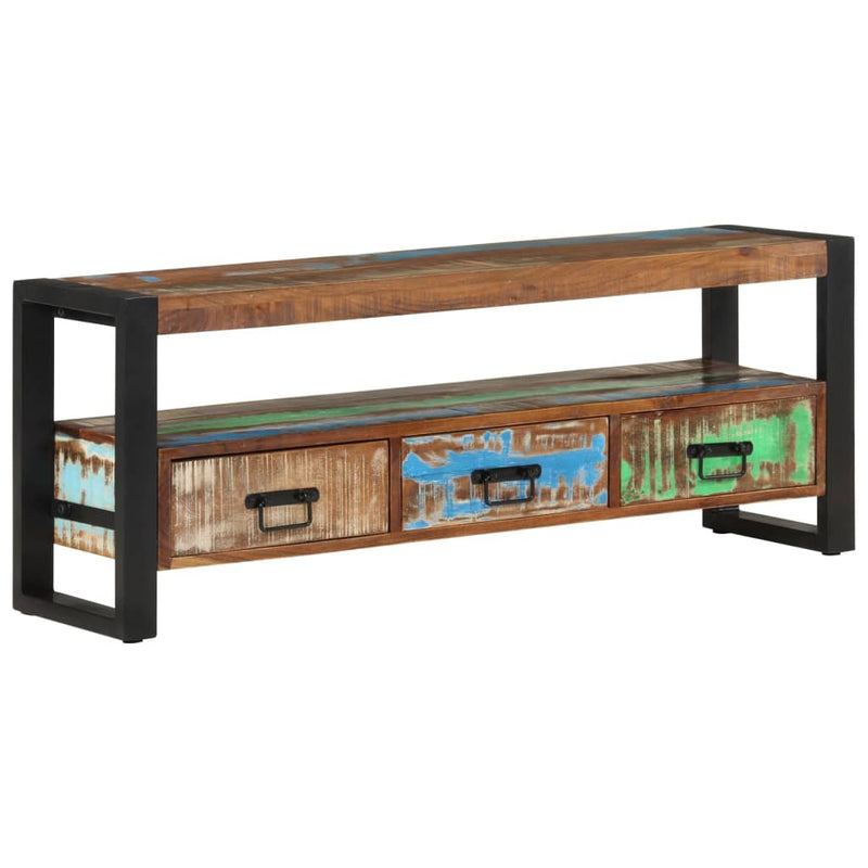 Comodă TV, 120x30x45 cm, lemn masiv reciclat
