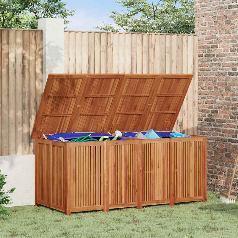 Ladă depozitare pentru grădină 175x80x75 cm lemn masiv acacia