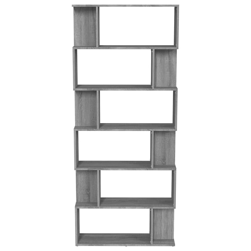 Bibliotecă/Separator, gri sonoma, 80x24x192 cm, lemn prelucrat
