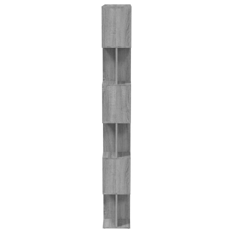 Bibliotecă/Separator, gri sonoma, 80x24x192 cm, lemn prelucrat