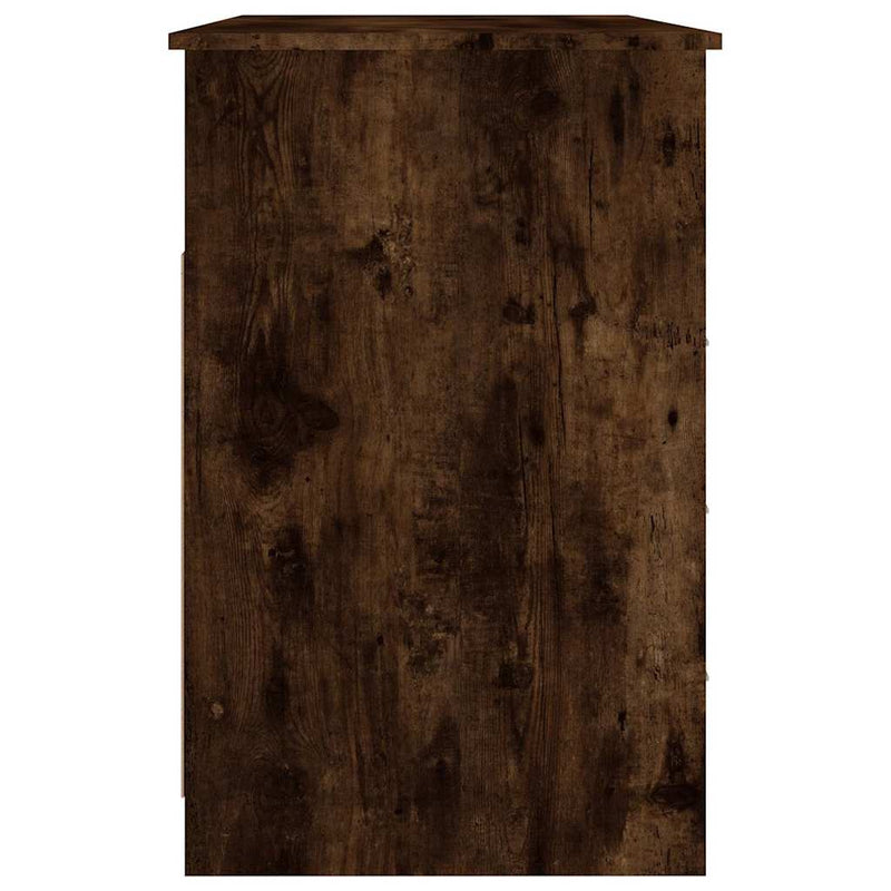 Birou cu sertare, stejar afumat, 102x50x76 cm, lemn prelucrat