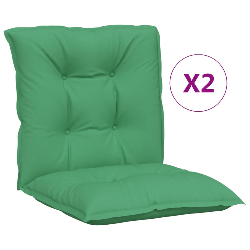 Perne scaun cu spătar mic, 2 buc., verde, 100x50x7 cm, textil