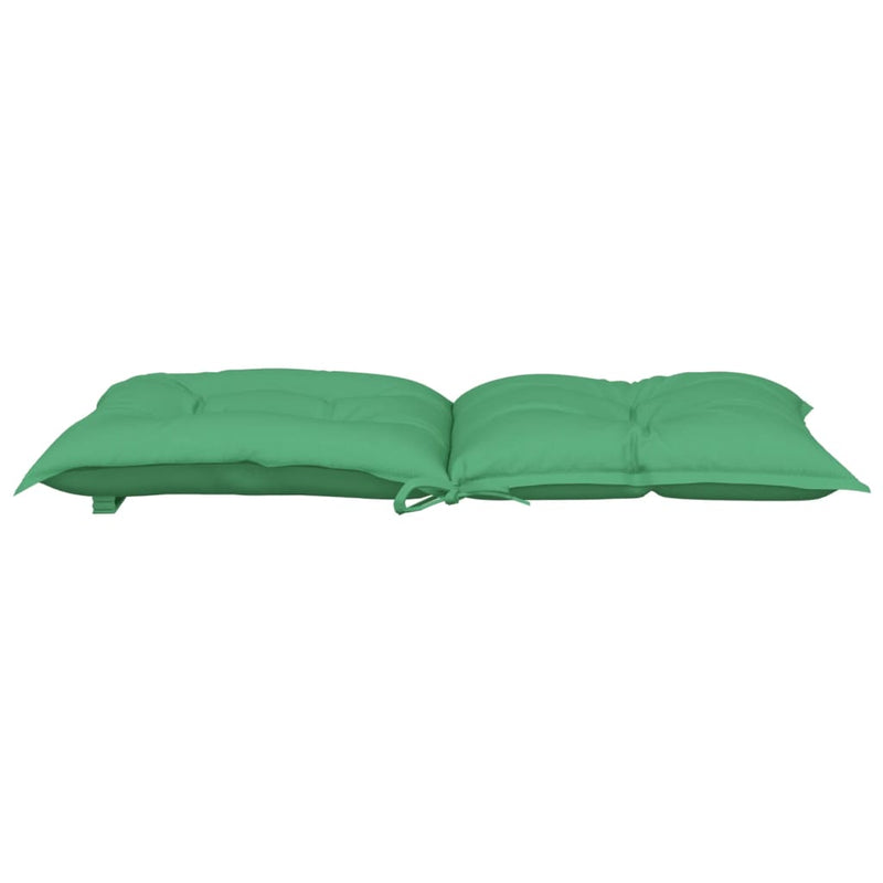 Perne scaun cu spătar mic, 2 buc., verde, 100x50x7 cm, textil