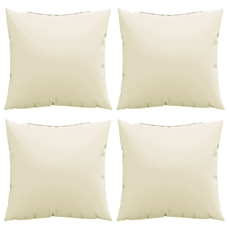 Perne de canapea, 4 buc., crem, 40x40 cm, textil