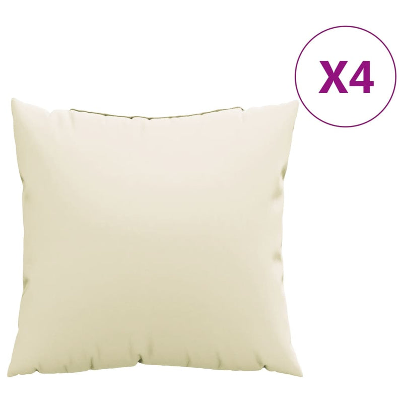 Perne de canapea, 4 buc., crem, 50x50 cm, textil