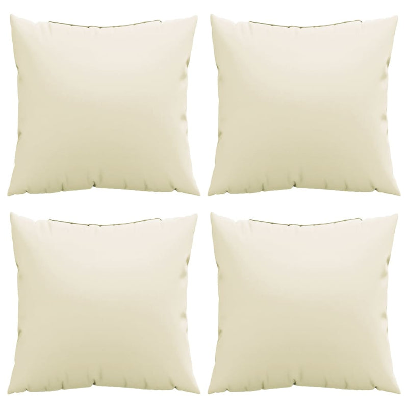Perne de canapea, 4 buc., crem, 50x50 cm, textil