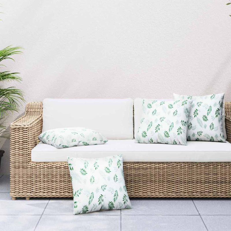 Perne decorative 4 buc. Material din poliester Model cu frunze