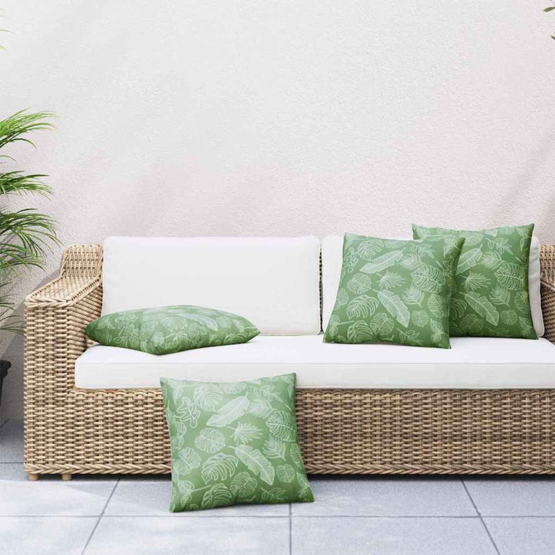 Perne decorative 4 buc. Material din poliester Model cu frunze