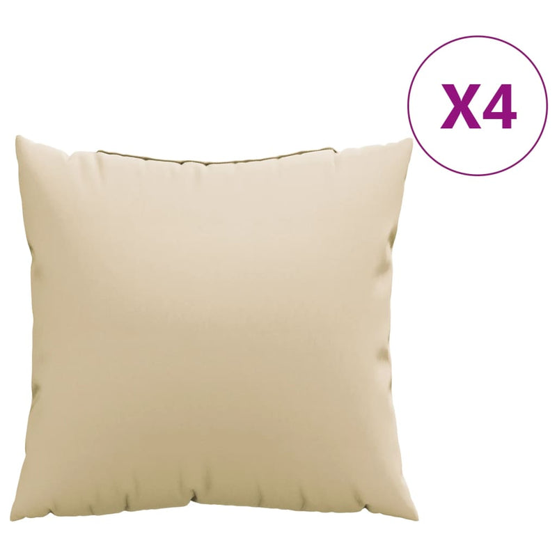 Perne de canapea, 4 buc., beige, 60x60 cm, textil