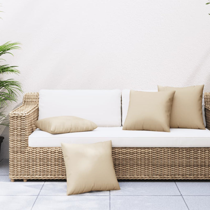 Perne de canapea, 4 buc., beige, 60x60 cm, textil