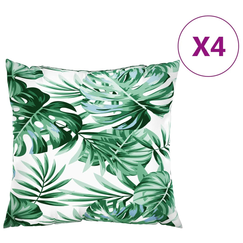 Perne de canapea, 4 buc., model frunze, 60x60 cm, textil