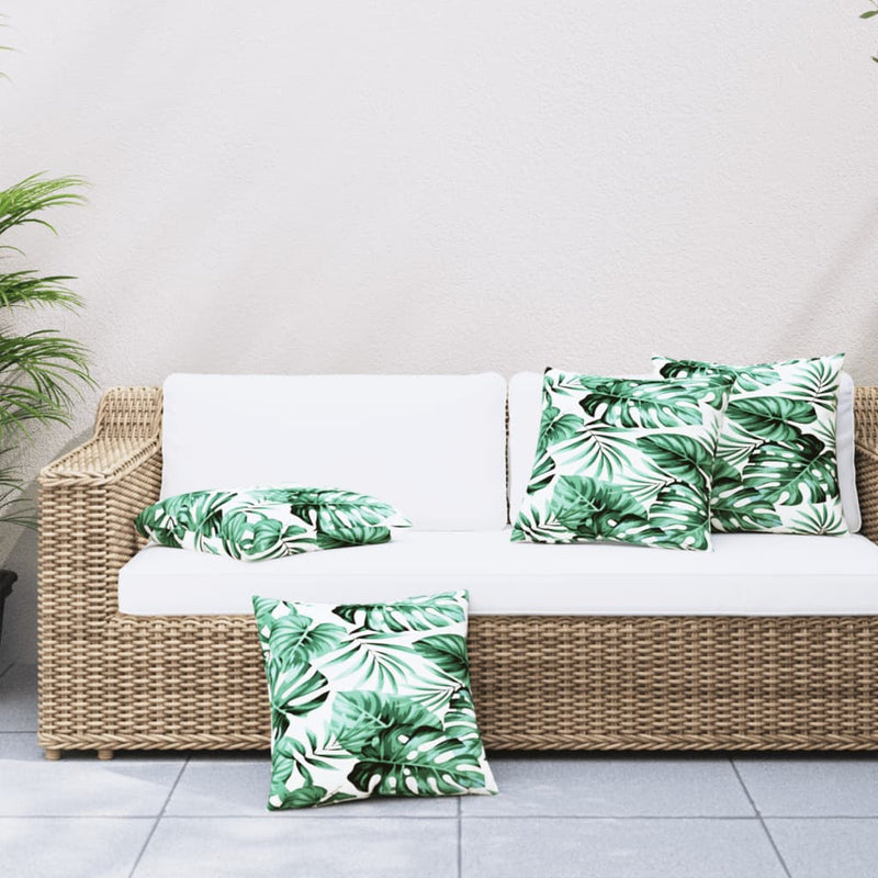 Perne de canapea, 4 buc., model frunze, 60x60 cm, textil