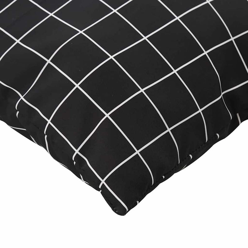 Perne decorative 4 buc. Material din poliester Carouri Negre