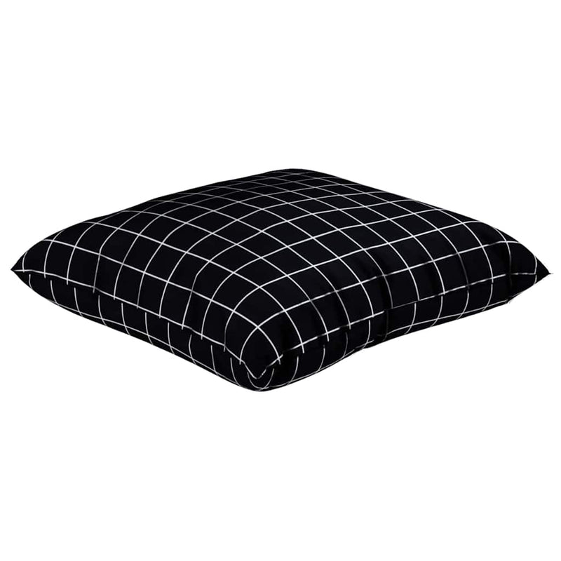 Perne decorative 4 buc. Material din poliester Carouri Negre