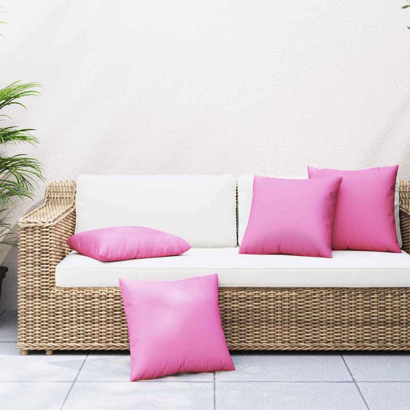 Perne decorative 4 buc. Material din poliester Roz 60 x 60 cm