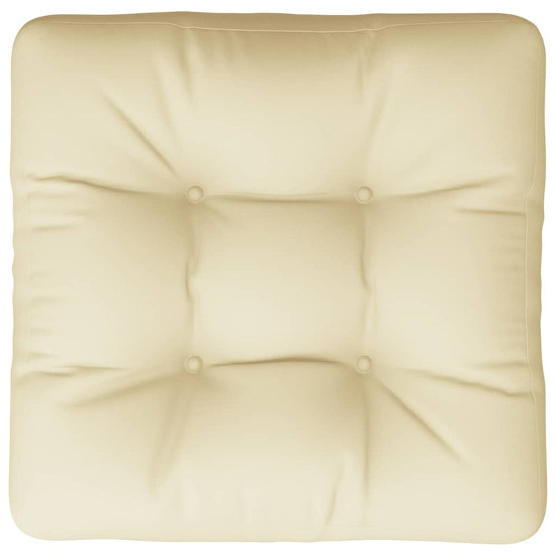 Pernă de paleți, crem, 50x50x12 cm, material textil