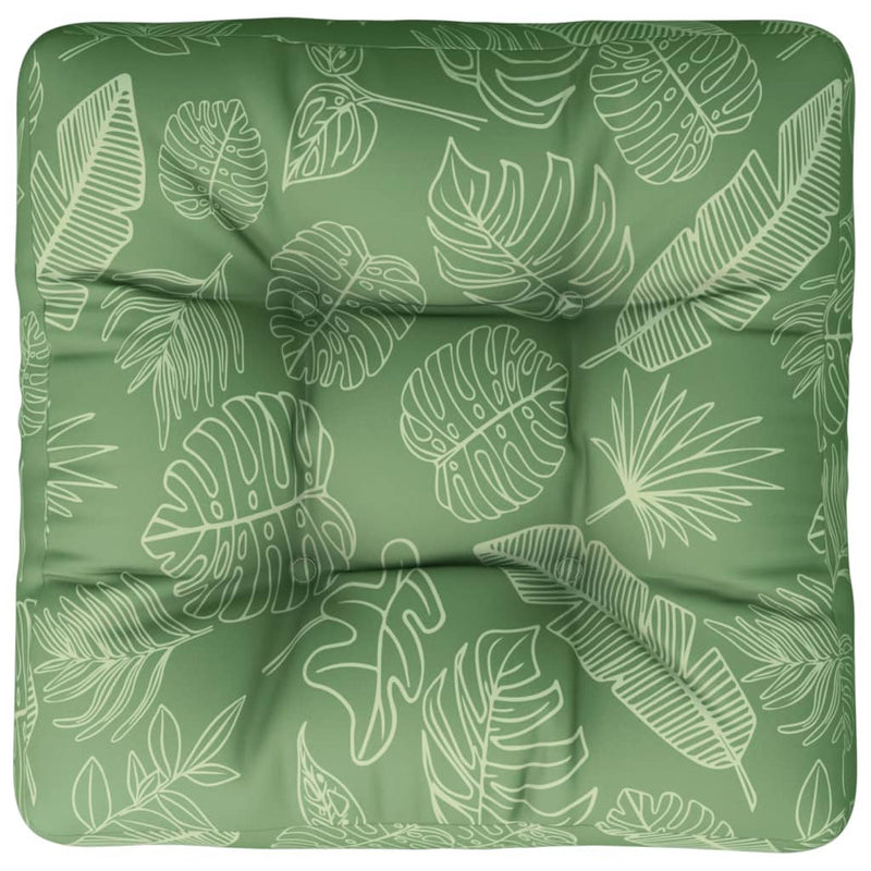 Pernă de paleți, model frunze, 50x50x12 cm, textil