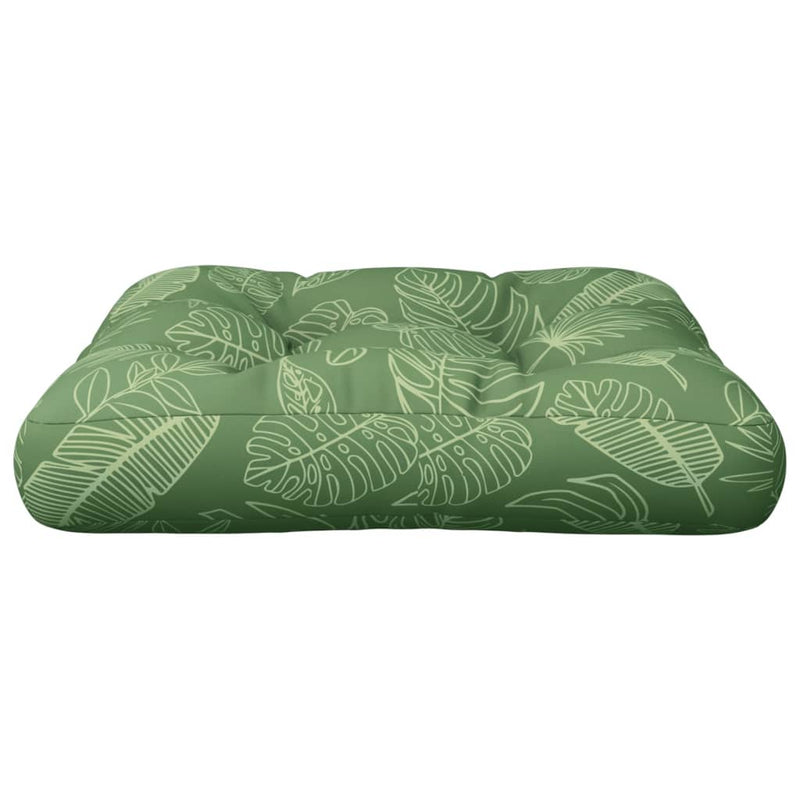 Pernă de paleți, model frunze, 60x60x12 cm, textil