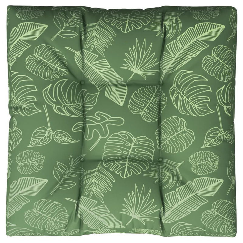 Pernă de paleți, 70x40x12 cm, textil, model frunze