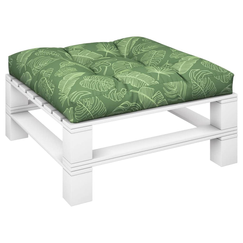Pernă de paleți, 70x40x12 cm, textil, model frunze