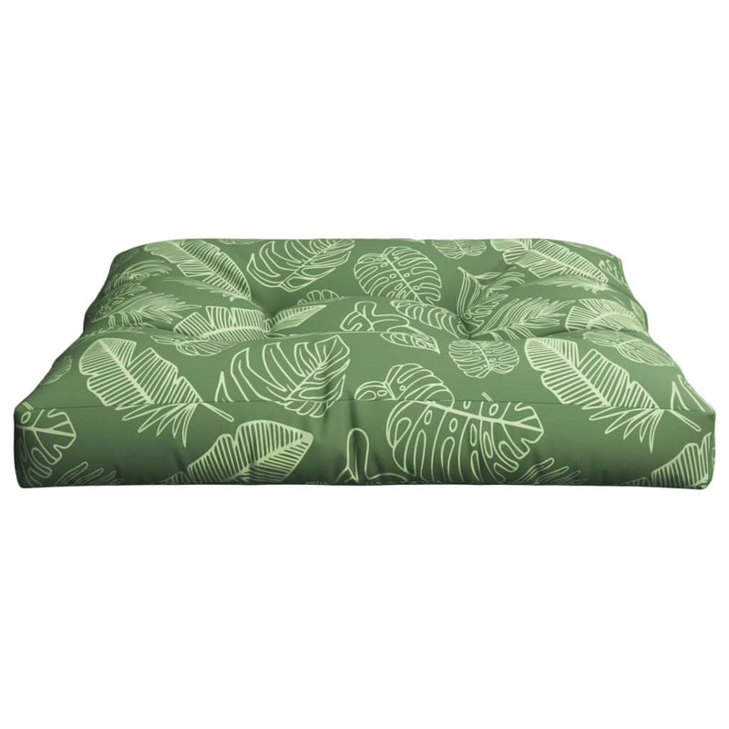 Pernă de paleți, 70x40x12 cm, textil, model frunze