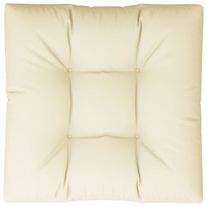 Pernă pentru paleți, crem, 80x80x12 cm, material textil