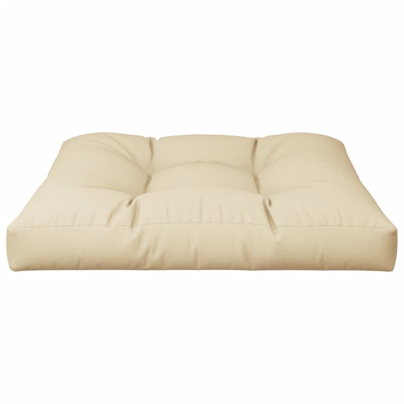 Pernă pentru paleți, bej, 80x80x12 cm, material textil