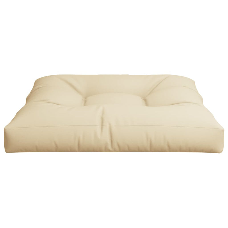 Pernă pentru paleți, bej, 80x80x12 cm, material textil