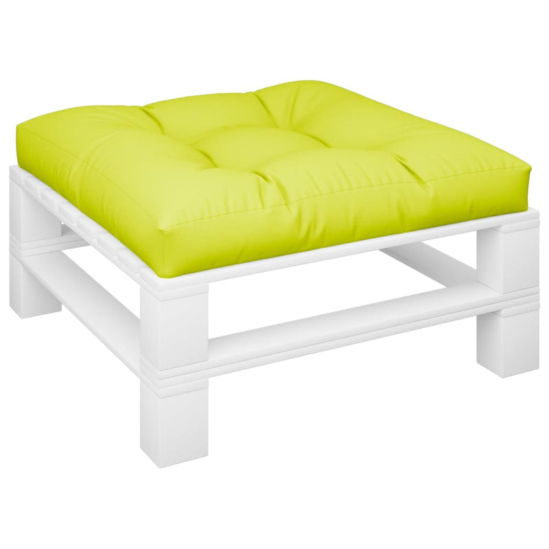 Pernă de paleți, verde aprins, 80x80x12 cm, material textil