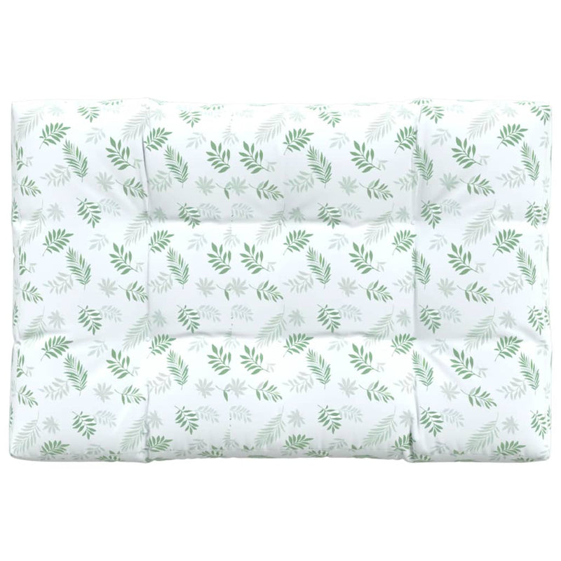 Pernă de paleți, model frunze, 120x80x12 cm, textil