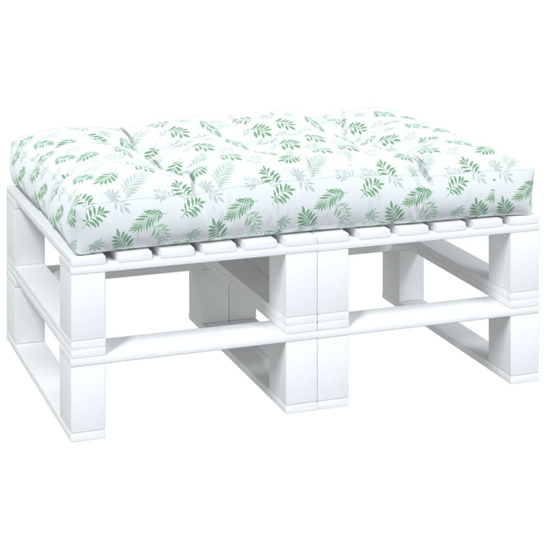 Pernă de paleți, model frunze, 120x80x12 cm, textil
